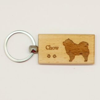 Chow Chow Wood Keychain