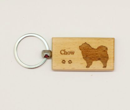 Chow Chow Wood Keychain