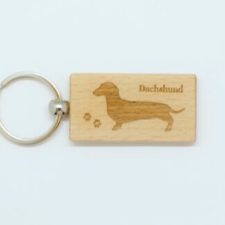 Dachshund Wood Keychain