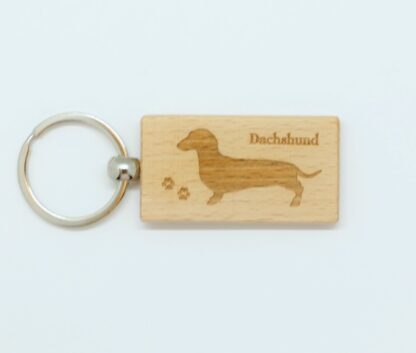 Dachshund Wood Keychain