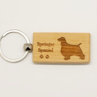 English Springer Spaniel Wood Keychain