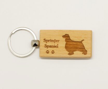 English Springer Spaniel Wood Keychain