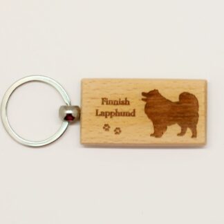 Finnish Lapphund Wood Keychain