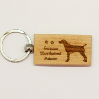 German Shorthaired Pointer Wood Keychain