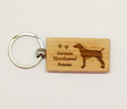 German Shorthaired Pointer Wood Keychain