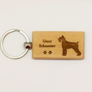 Giant Schnauzer Wood Keychain