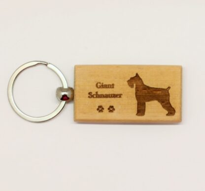 Giant Schnauzer Wood Keychain