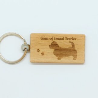 Glen of Imaal Terrier Wood Keychain