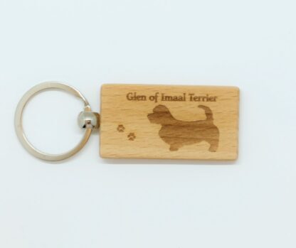 Glen of Imaal Terrier Wood Keychain