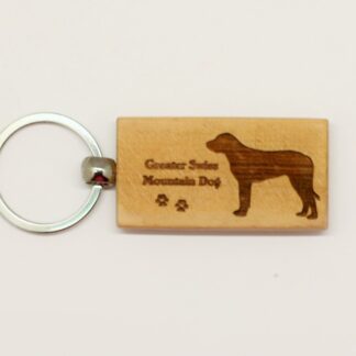 Greater Swiss Mountain Dog Wood Keychain