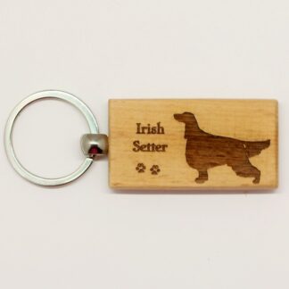 Irish Setter Wood Keychain