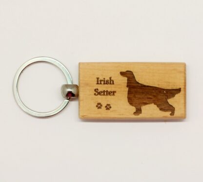 Irish Setter Wood Keychain