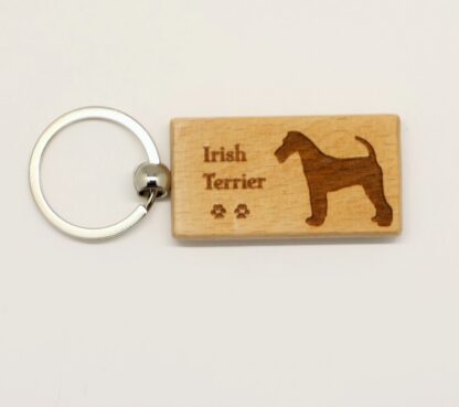 Irish Terrier Wood Keychain