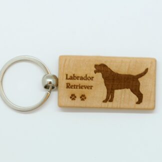 Labrador Retriever Wood Keychain