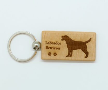 Labrador Retriever Wood Keychain