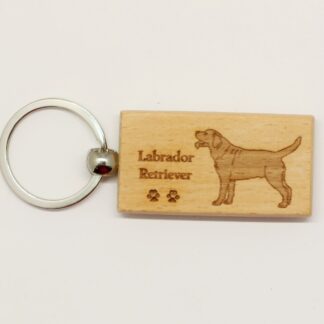 Labrador Retriever Wood Keychain