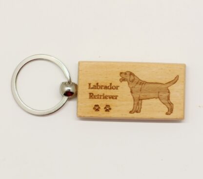 Labrador Retriever Wood Keychain