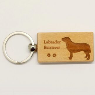 Labrador Retriever Wood Keychain