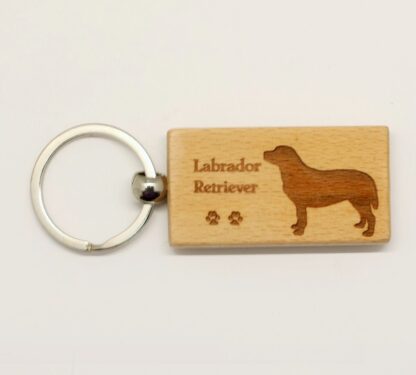 Labrador Retriever Wood Keychain