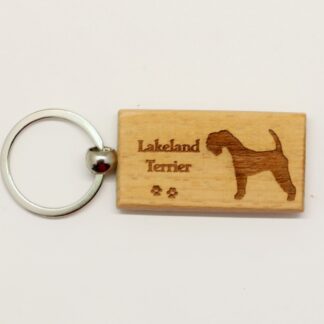 Lakeland Terrier Wood Keychain