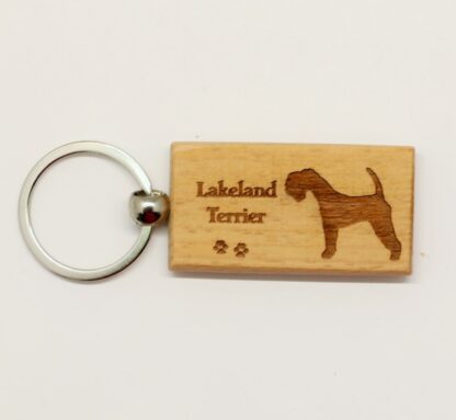 Lakeland Terrier Wood Keychain