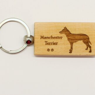 Manchester Terrier Wood Keychain