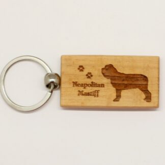 Neapolitan Mastiff Wood Keychain