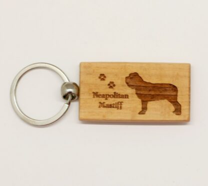 Neapolitan Mastiff Wood Keychain