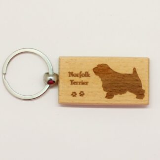 Norfolk Terrier Wood Keychain