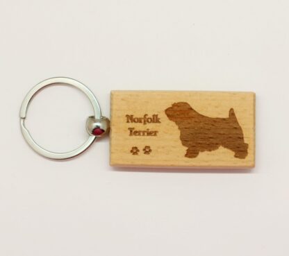 Norfolk Terrier Wood Keychain