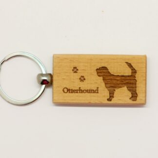 Otterhound Wood Keychain