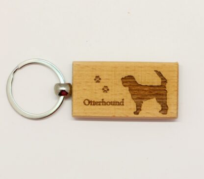 Otterhound Wood Keychain