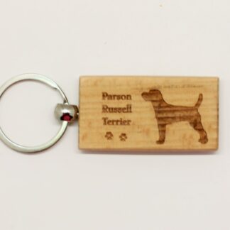 Parson Russell Terrier Wood Keychain