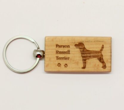 Parson Russell Terrier Wood Keychain