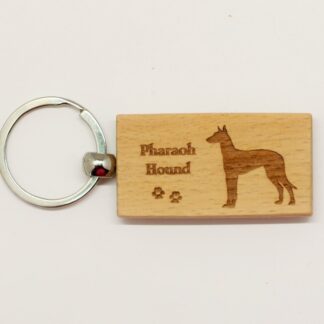 Pharaoh Hound Wood Keychain