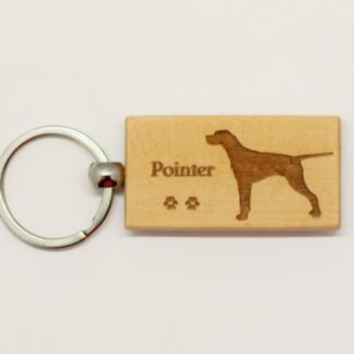 Pointer Wood Keychain