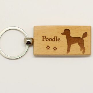 Poodle Wood Keychain