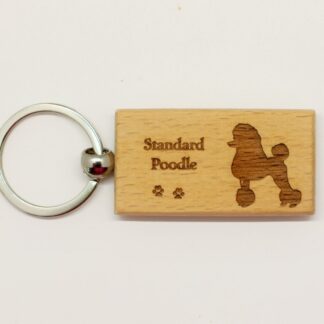 Poodle Standard Poodle Wood Keychain