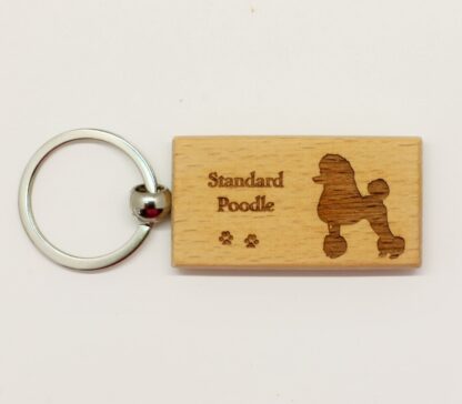 Poodle Standard Poodle Wood Keychain