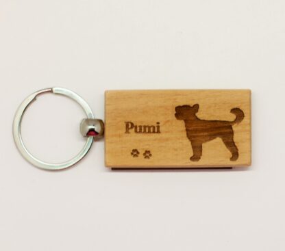 Pumi Wood Keychain