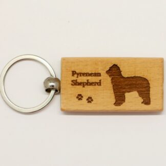 Pyrenean Shepherd Wood Keychain