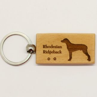 Rhodesian Ridgeback Wood Keychain