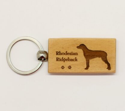 Rhodesian Ridgeback Wood Keychain