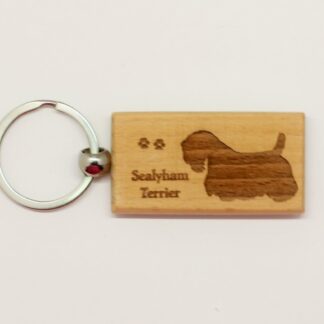 Sealyham Terrier Wood Keychain