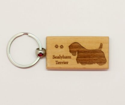 Sealyham Terrier Wood Keychain