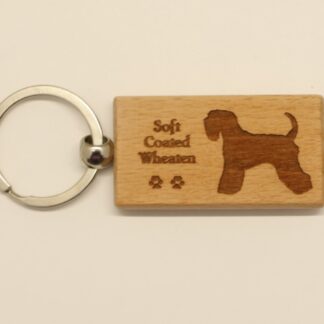 Soft-Coated Wheaten Terrier Wood Keychain