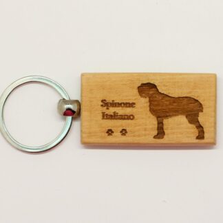 Spinone Italiano Wood Keychain