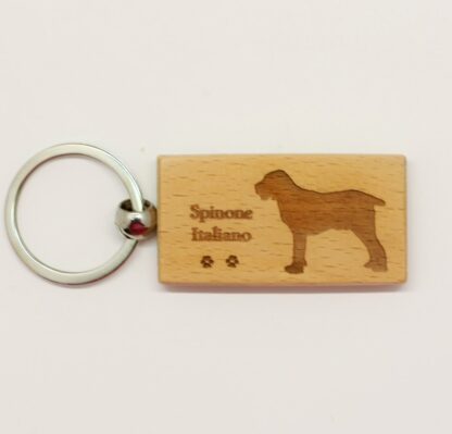 Spinone Italiano Wood Keychain