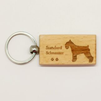 Standard Schnauzer Wood Keychain