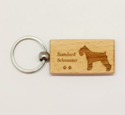 Standard Schnauzer Wood Keychain